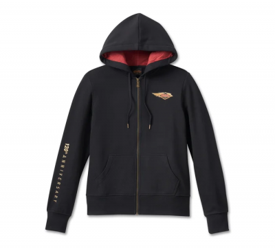 Women's 120th Anniversary Special Zip Front Hoodie - Black Beauty