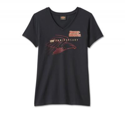Women's 120th Anniversary United V-Neck Tee - Black Beauty