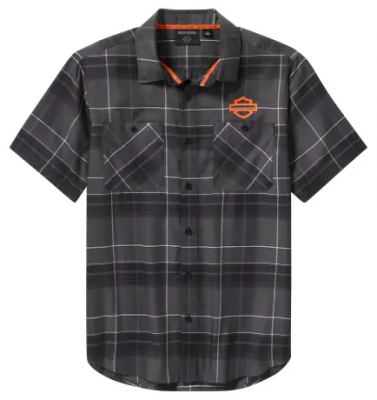 Harley-Davidson Shirt H-D Tech Coolmax Plaid grey