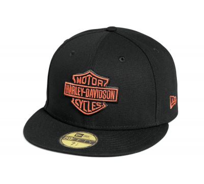 Men's Bar & Shield Fitted Cap - Black