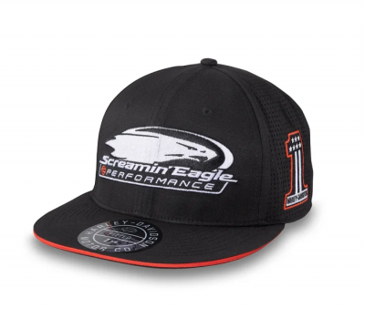 Screamin' Eagle Fitted Baseball Cap - Harley Black