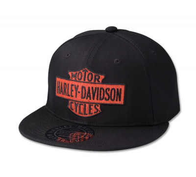 Bar & Shield Snapback Cap - Black