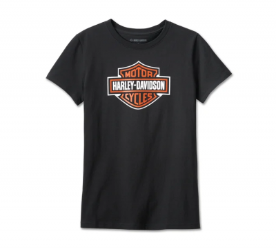 Women's Bar & Shield Short Sleeve Tee - Black Beauty