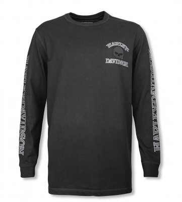 Harley-Davidson Skull Long Sleeve Tee, black