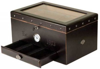 H-D CIGARR HUMIDOR