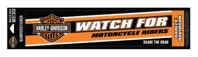 HD BUMPERSTICKER CAUTION LG & SM