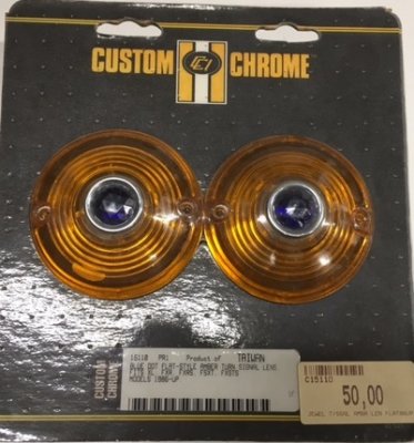Blue Dot Flat-Style Amber Turn Signal Lens