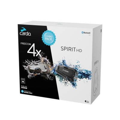 Cardo Freecom 4x & Spirit HD Bundle, Combo Pack