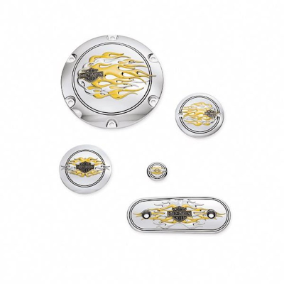 the Flames Collection - Gold & Chrome