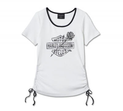 Harley-Davidson Women's Illuminate Bar & Shield Tee - Bright White