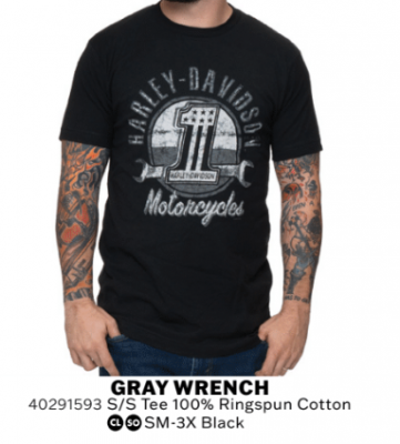 Harley-Davidson Gray Wrench T-Shirt