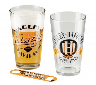 HD RIDE FREE PINT GLAS SET