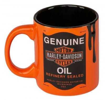 Harley-Davidson® Oil Can Drip Ceramic Mug