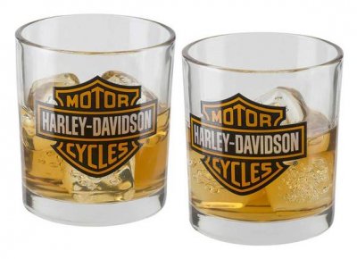 Harley-Davidson® Core Bar & Shield Double Old Fashioned Set