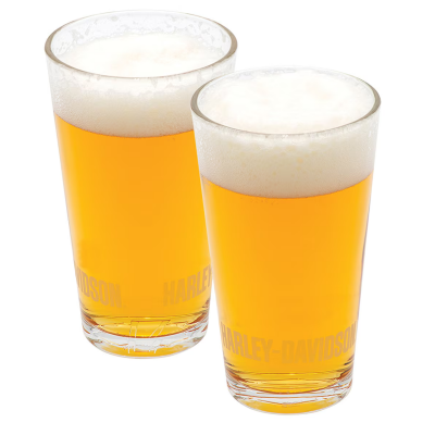 H-D Premier Pint Glass Set