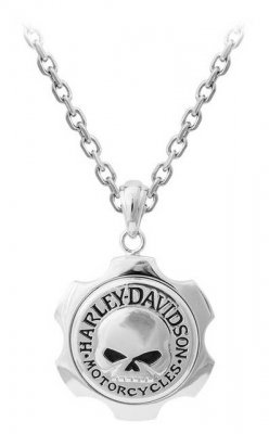 Harley-Davidson® Men's Axel Willie G Skull Emblem Chain Necklace