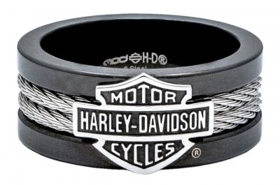 HD RING  HERR BLACK WIRE B&S