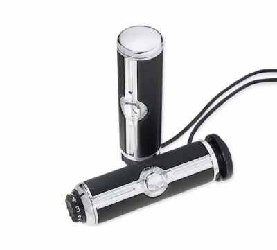 Willie G Skull Heated Hand Grips - Chrome