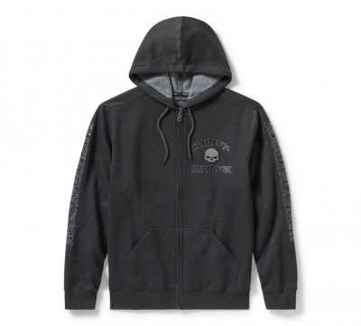 Harley-Davidson Skull Zip Hoodie, grey