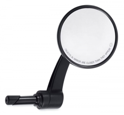 Harley-Davidson® Round Bar End Mirror - Right Hand Side, Satin Black