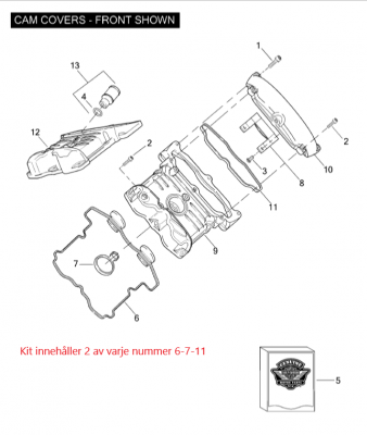 GASKET KIT CAM COVER V-ROD