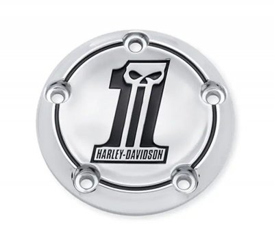 Number One Skull Timer Cover - Chrome