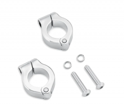 LED Fog Lamp Engine Guard Clamp Kit - Chrome