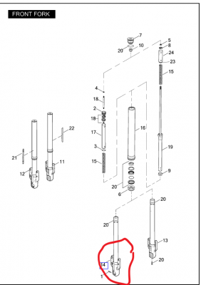 Fork slider black