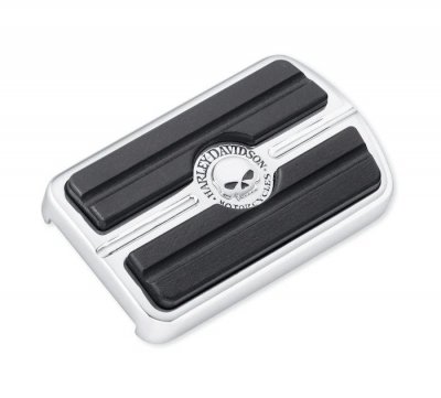 Willie G Skull Large Brake Pedal Pad - Chrome