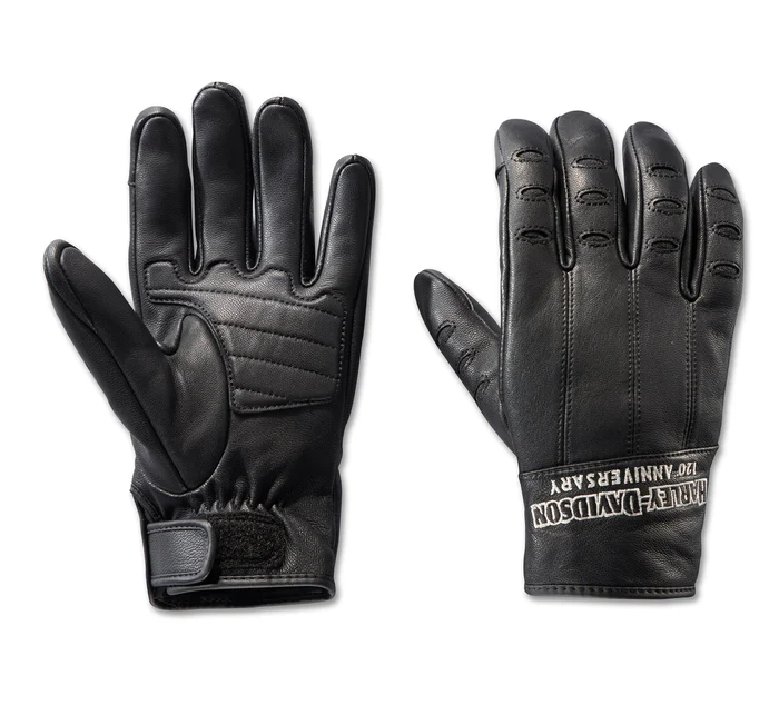 Men's 120th Anniversary True North Leather Gloves HARLEYDAVIDSON